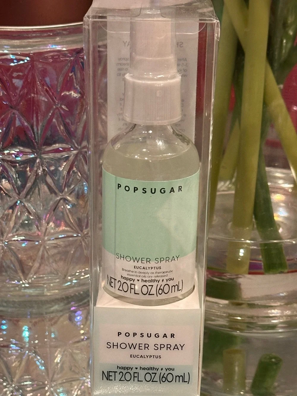POPSUGAR Eucalyptus Shower Spray Aromatherapy Spa Mist 2 oz New Sealed Wellness